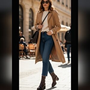 L'INTERVALLE Croc-Embossed Brown Ankle Boots